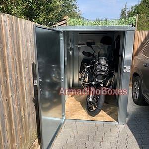 Fat Boy Slim 6ft high 1400mm wide 8ft long secure Motorcycle shed
