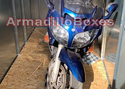 Yamaha FJR 1300 Fatboy slim Armadilloboxes Secure motorcycle shed