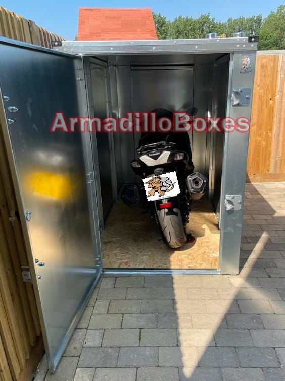 6ft Motorcycle storage shed EXTRA WIDE DOOR large motorcycle security motorbike storage scooter shed KTM 1200 BMW 1200, Africa Twin - Image 10