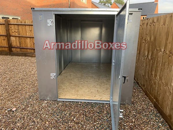 8ft long by 6ft 5" wide Double Motorcycle storage single door shed large motorcycle security motorbike storage scooter shed - Image 2