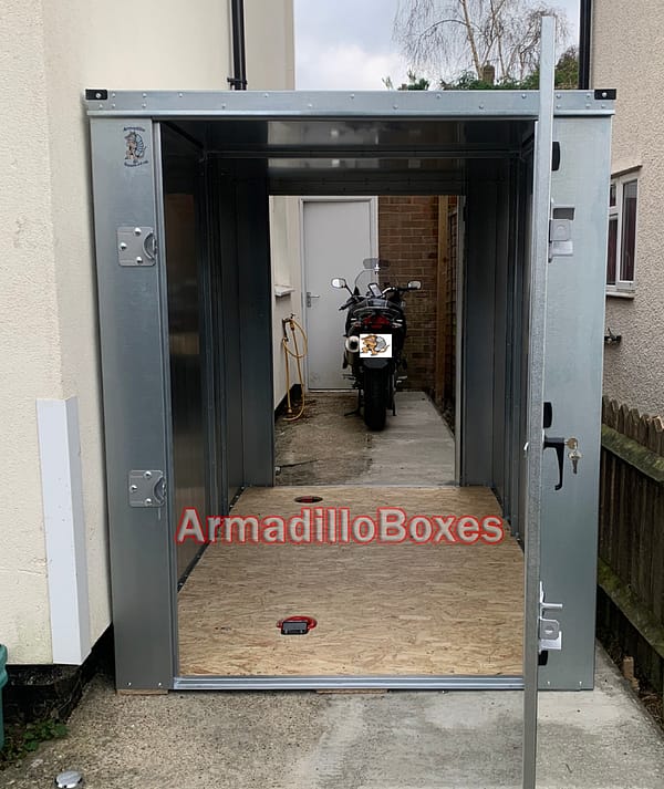 Single Unit access door to the rear Secure motorcycle shed - Image 3