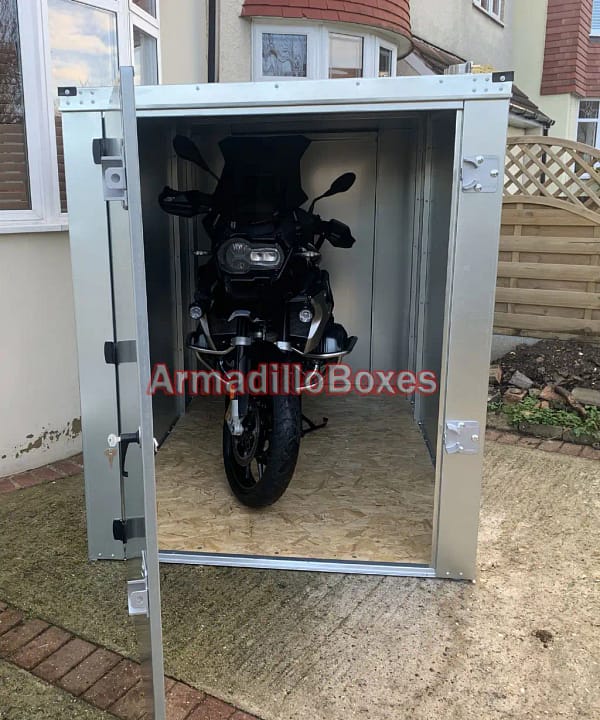 Fat Boy 6ft high 5ft wide 8ft long Motorcycle storage shed large motorcycle security motorbike storage scooter shed - Image 3