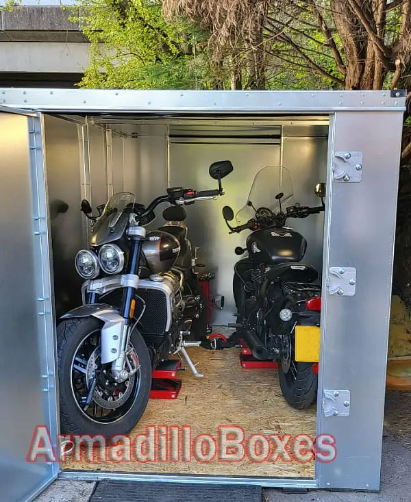 Fat Boy 6ft high 5ft wide 8ft long Motorcycle storage shed large motorcycle security motorbike storage scooter shed - Image 5