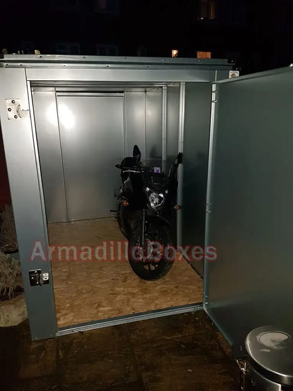 Fat Boy 6ft high 5ft wide 8ft long Motorcycle storage shed large motorcycle security motorbike storage scooter shed - Image 8