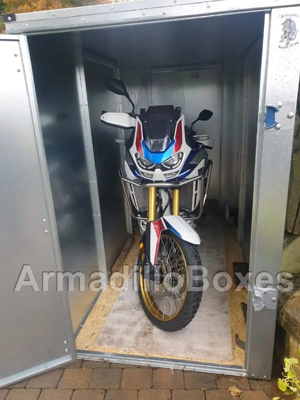 6ft Motorcycle storage shed EXTRA WIDE DOOR large motorcycle security motorbike storage scooter shed KTM 1200 BMW 1200, Africa Twin - Image 8