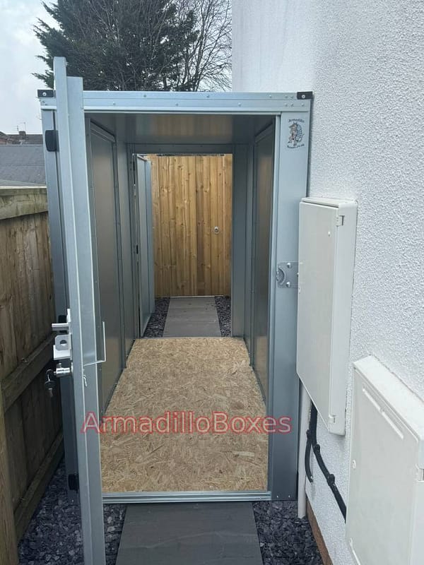 Single Unit access door to the rear Secure motorcycle shed - Image 14