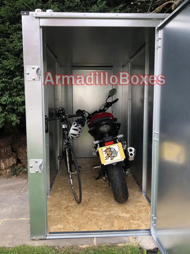 5ft 6" Tall Motorcycle storage shed large motorcycle security motorbike storage scooter shed - Image 7