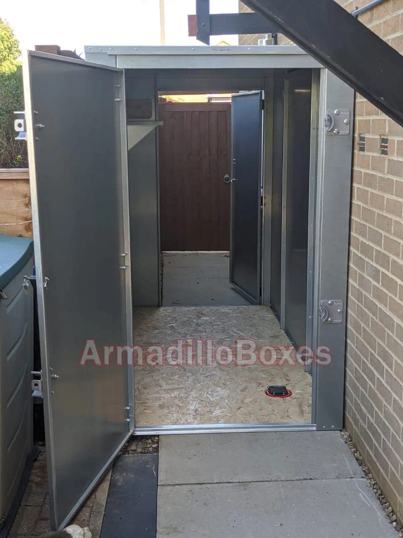 Single Unit access door to the rear Secure motorcycle shed - Image 8