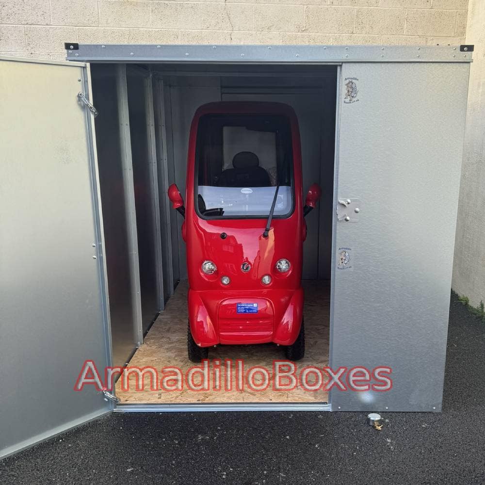 Cabin Car Mobility storage scooter shed METAL mobility scooter also for large off road scooters unit is 6ft wide 8ft long