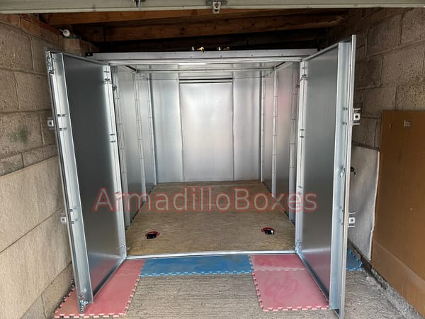8ft long by 6ft 5" wide Double Motorcycle storage shed large motorcycle security motorbike storage scooter shed - Image 6