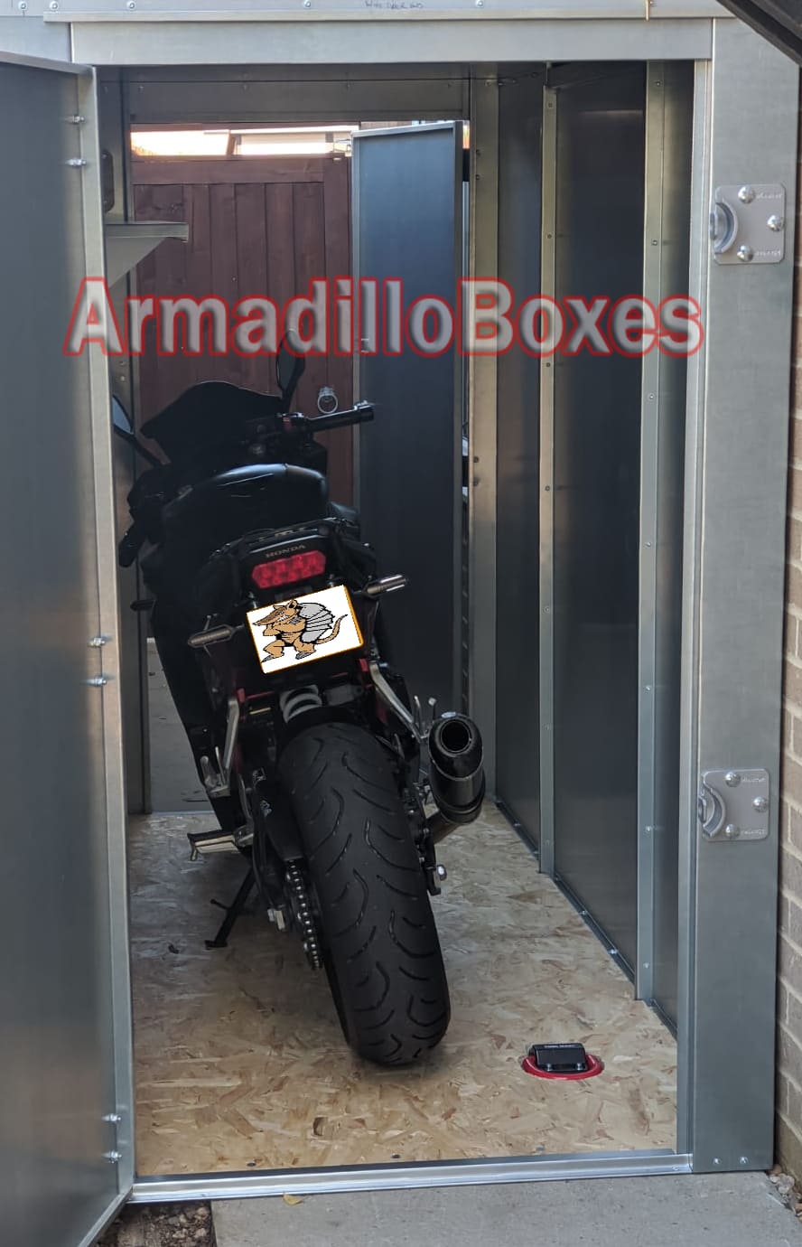 Honda Fireblade ArmadilloBoxes secure motorcycle shed