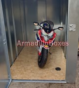 Suzuki GSX-R1000 Fatboy ArmadilloBoxes Secure shed